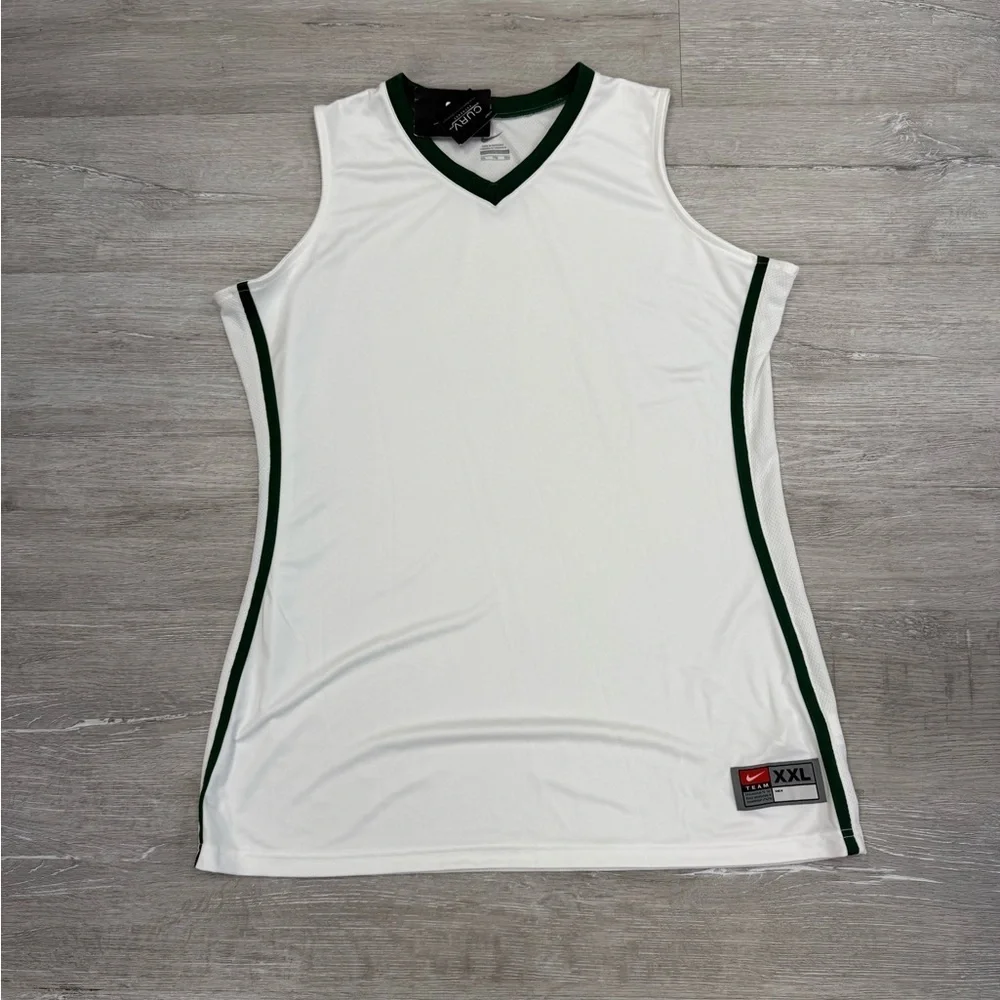 Nike White & Green Jersey - New - Size XXL (18)